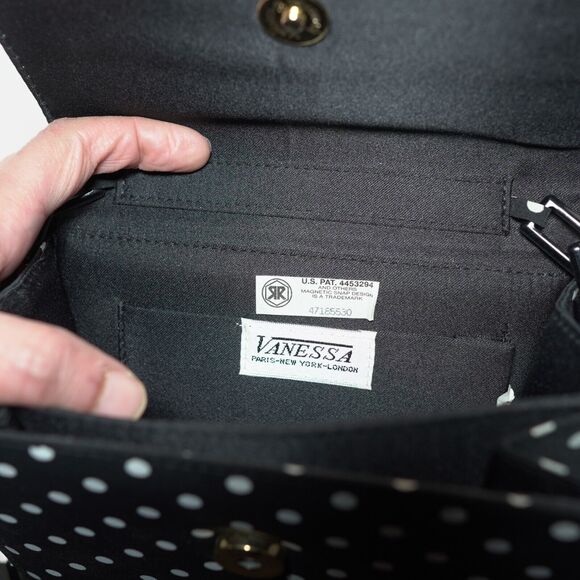 Vanessa Polka Dot Clutch Vtg Glam Girlhoodcore  Feminine Crossbody Convertible - Picture 5 of 13